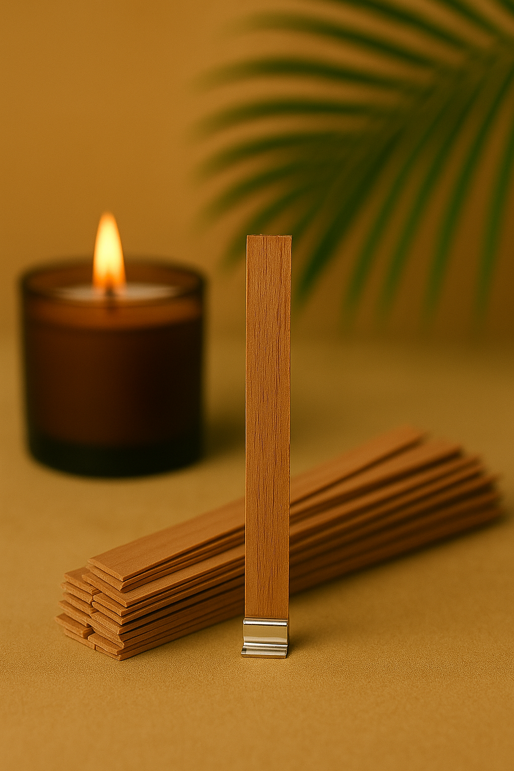 Küünlataht metallalusega puidust- 10cm