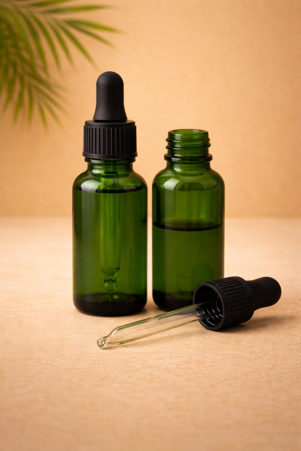 Klaaspudel pipetiga 30ml (roheline)